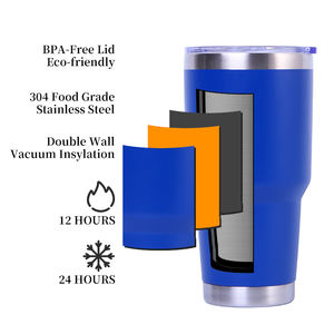 Best Sellers on 2024 20oz 30oz Powder Coated Double Wall Stainless Steel <b>Coffee</b> <b>Mugs</b> with Lid - Product Image 2