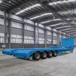 Remorque surbaissée 2 lignes 4 essieux extensible 60 tonnes pour excavatrice, remorque de transport lourd 100 tonnes à plateau bas à vendre - Product Image 6