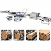 Ligne de scierie automatique complète pour le traitement du bois : équipement de dégauchissage, de découpe multi-lames et de production de planches