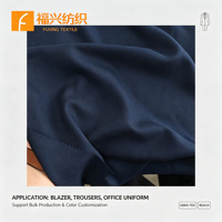 Tissu Sergé Extensible 280 GSM en Gros pour Costumes, 72% Polyester 16% Rayonne 2% Spandex, Tissu Mat Tissé pour Blazer, Pantalon et Uniforme