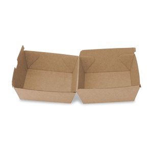 Boîtes à emporter pour hamburgers, taille 13x14x8cm, en carton kraft, jetables, écologiques - Product Image 2