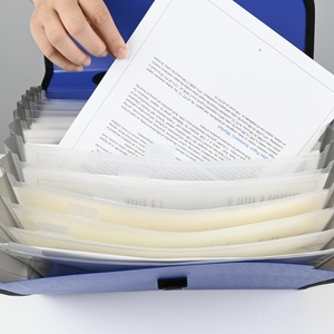 A4 <span class=keywords><strong>A5</strong></span> B5 cao cấp mở rộng tập tin Organizer 13 Pockets Index tabs 0.85 mét kết cấu PP chất liệu đàn hồi xử lý sang trọng biểu tượng tùy chỉnh - Product Image 4