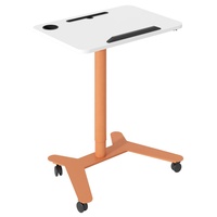 Bureau mobile moderne à hauteur réglable avec vérin pneumatique et plateau pliable, design écologique et durable pour l'école et l'appartement