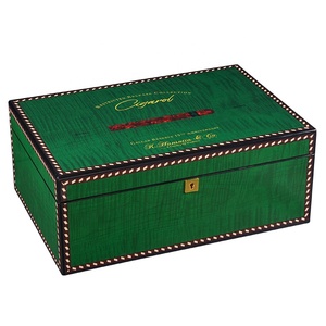 Factory wholesale price custom logo wooden humidor wooden cigar packaging box