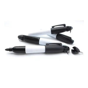 Indelible Ink Marker Pen Waterproof Custom Logo <b>Black</b> <b>Mini</b> Plastic Permanent Marker - Product Image 2