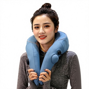 Almohada de Masaje en Forma de U Shanglvbao, Masajeador Eléctrico Inflable Portátil para la Columna Cervical con Función Musical - Product Image 1