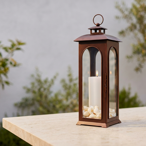 โคมไฟทองแดงโบราณสำหรับตกแต่งบ้านและระเบียงกลางแจ้ง - Product Image 6