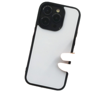 Étui en TPU+PC vierge pour sublimation 2D 3D pour iPhone 11-17 Pro Max Samsung S24-S25 Ultra, antichoc, compatible avec la charge sans fil, transfert thermique
