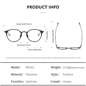 热销钛金属眼镜方形镜框男士优质眼镜框批发光学眼镜框眼镜 - Product Image 6