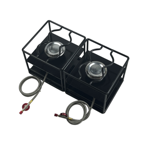 Elegante Cocina de Gas Portátil Ligera de 2 Quemadores |   Estufa de Hierro Fundido de Doble Quemador, Estética y Moderna, para Uso Doméstico en Exteriores, Barbacoa y Camping - Product Image 2