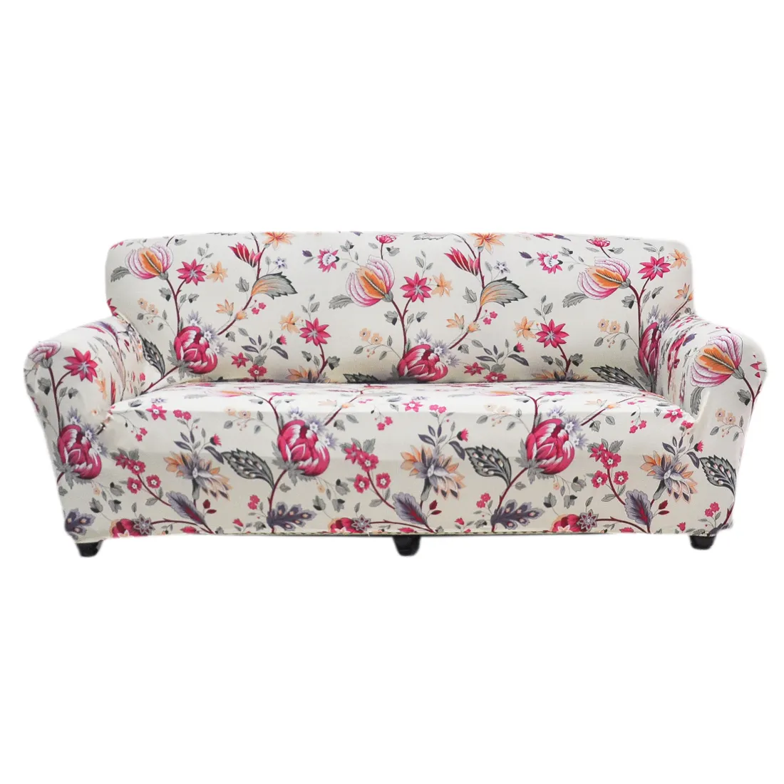 Capa de sofá moderna eua com listras, capa apertada para sofá com elástico resistente à deslizamento, 1/ 2 / 3 / 4 lugares 1 peça