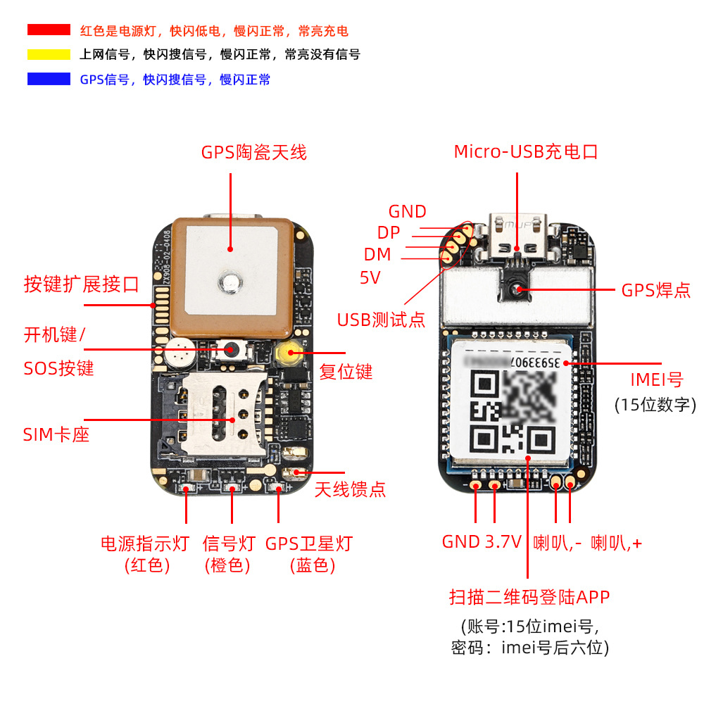 4G Full Netcom ZX908 GPS Locator - Long Battery Life & Accurate