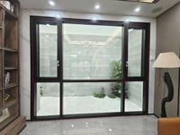 Ventanas Modernas de Aluminio con Doble Acristalamiento, Vidrio Templado y Resistencia a Impactos