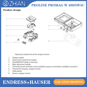 เครื่องวัดอัตราการไหล Endress+Hauser Promag W 400 E+H 5W4C สำหรับน้ำและน้ำเสีย แบบรวมและแบบแยกส่วน - Product Image 4