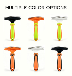 Ensemble de toilettage écologique JC pour animaux de compagnie : peigne démêlant et brosse pour chiens et chats, élimine les poils flottants, composants en plastique - Product Image 6