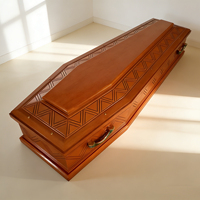 Cercueils sculptés à la main en bois massif de style européen - Designs personnalisables, capacité de 220 pouces cubes pour inhumation