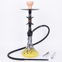Kit de chicha unique arabe de taille moyenne en aluminium de bonne qualité avec tuyau en silicone unique ensemble de chicha entier
