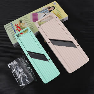 Coupe-légumes manuel réglable à main, plastique, 4 lames, vert, mandoline japonaise pour légumes - Product Image 4