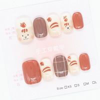 4 pièces de faux ongles prêts à poser, produits de manucure très demandés pour les diffusions en direct, vente en gros usine