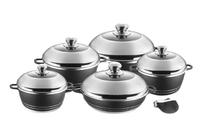 Set peralatan masak anti lengket, peralatan masak lapisan granit marmer anti lengket panci satu