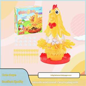 Jeu de table éducatif et compétitif multijoueur pour tout-petits et réunions de famille : les poules pondent <span class=keywords><strong>des</strong></span> œufs et jouent à <span class=keywords><strong>des</strong></span> jeux de plume. - Product Image 3