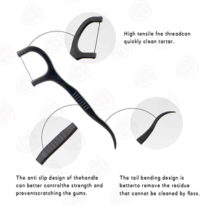 Filo Interdentale Biodegradabile al Carbone di Bambù con Aroma di Menta <span class=keywords><strong>per</strong></span> Uso Domestico con Confezione Personalizzabile OEM - Product Image 5