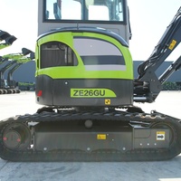 Mini-excavatrice sur chenilles ZOOMLION ZE26GU 2,7T pour moteur 15kW, engrenage PLC, haute efficacité, godet de 0,08m, Euro 5, EPA Tier 4, CE