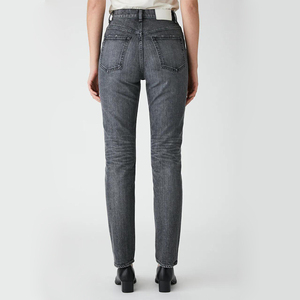 <span class=keywords><strong>Jeans</strong></span> a Vita Alta da <span class=keywords><strong>Donna</strong></span> Essentials, Pantaloni in Denim <span class=keywords><strong>Grigio</strong></span> Scuro, Slim-Fit Elasticizzati a Lunghezza Caviglia - Product Image 2