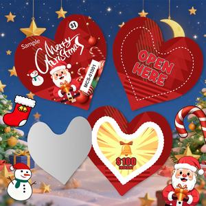 ลอตเตอรี่แบบเปิดและดึงได้รูปแบบห<span class=keywords><strong>น</strong></span>ึ่งห<span class=keywords><strong>น</strong></span>้าต่างกระดาษรีไซเคิลตั๋วการพ<span class=keywords><strong>น</strong></span>ันชนะรางวัลคริสต์มาสรูปร่างพิเศษที่กำห<span class=keywords><strong>น</strong></span>ดได้ - Product Image 2