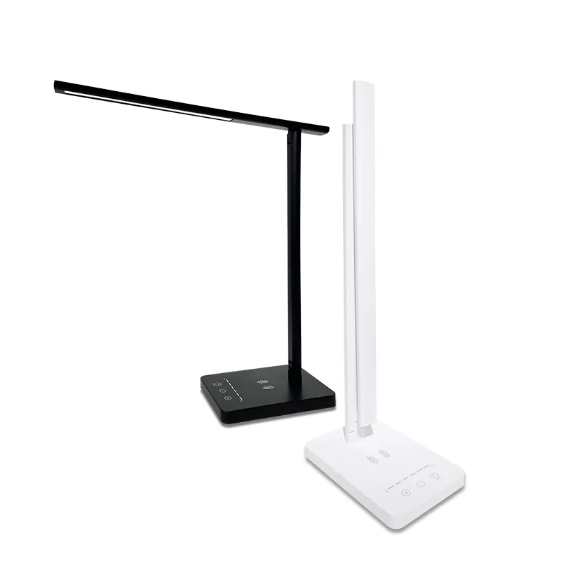 office bedroom eye caring touch control dimmable 15w usb charging port charger wireless desk lamp