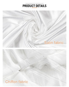 Tela de Sarga de Poliéster 100% Tejida, Color Blanco Mate, 80d*80d, SPH Broken Twill, PFP SPH Poka, para Vestidos - Product Image 6