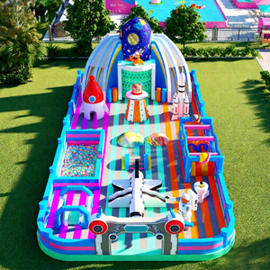 Castillo Inflable Comercial con Temática Espacial, Parque de Diversiones, Impermeable, Portátil, Fácil de Instalar - Product Image 1