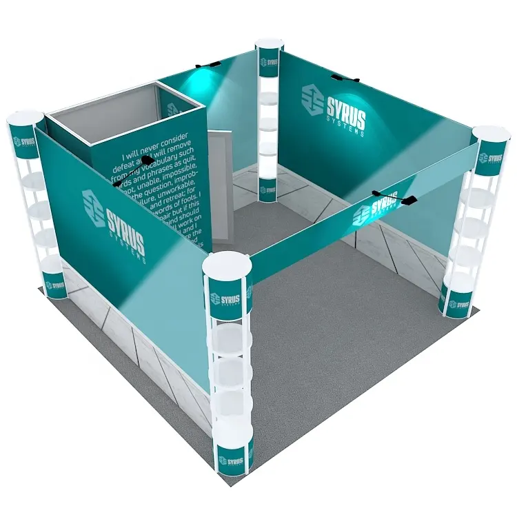 Portable Personnalisé En Aluminium Pliant Twister Spirale Tour 10x10 Expo Promotion Stands Exposition Affichage Outil Libre Salon Stand