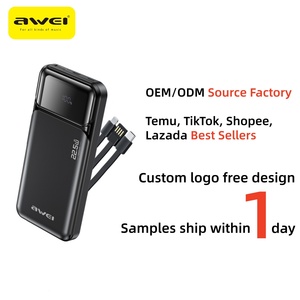 Gadgets électroniques en gros, technologie LCD, batterie Li-polymère haute capacité 10000 mAh, banque d'alimentation portable 2 en 1, charge rapide 20W PD - Product Image 2