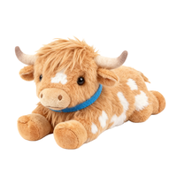 Mainan boneka sapi Highland kustom Super lembut, USB mewah, penghilang stres untuk kecemasan, pereda nyeri, usia 2 + hadiah uniseks