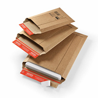 Sobres de embalaje de correo de cartón impermeables biodegradables ecológicos, Impresión de logotipo personalizado, autosellado rígido, negro grueso