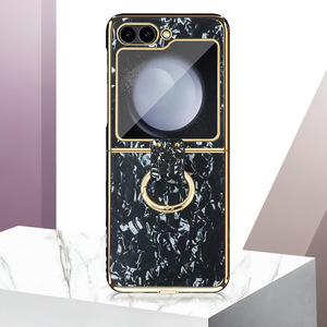 ขายตรงจากโรงงาน: เคสโทรศัพท์ Samsung Z Flip 6 ชุบเคลือบกันกระแทกแบบเต็มตัว พร้อมขาตั้งวงแหวนและสีรุ้ง - Product Image 1
