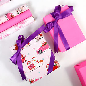 High Quality Wholesale 80g <b>Christmas</b> Pink Art <b>Paper</b> Tissue 43*300cm Gift Luxury Custom Packaging <b>Wrapping</b> <b>Paper</b> <b>Roll</b> - Product Image 3