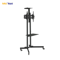 Chariot TV mobile en acier inclinable et réglable en hauteur, compatible VESA 600 à 400, pour téléviseurs jusqu'à 65 pouces – Meilleures ventes