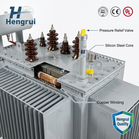 Transformador de Distribución Trifásico Sumergido en Aceite Hengrui HR-30KVA-1600KVA 630kva 10kv S11 de Baja Pérdida con Bobinas de Cobre/Aluminio Nuevo