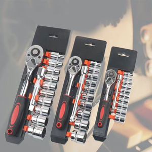 Jeu de douilles à cliquet de 1/2 pouce, 12 pièces, jeu de douilles avec poignées à cliquet à dégagement rapide, barre d'extension, outils de réparation automobile - Product Image 3