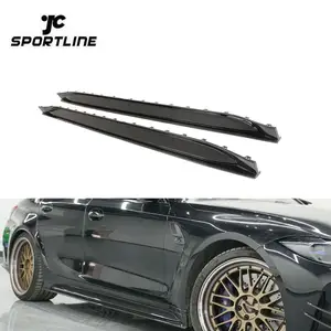 4Series JC Style Carbon Fiber Car Side Skirts Lip pour BWM G80 M3 2021-2023