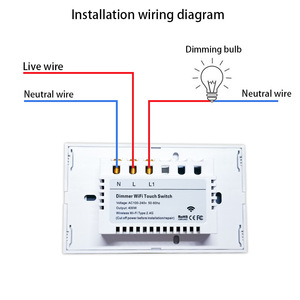 Tuya cuộc sống thông minh Wifi cảm ứng <span class=keywords><strong>Dimmer</strong></span> chuyển LED ánh sáng App chúng tôi 220V 110V không dây hẹn giờ điều khiển từ xa với Alexa Google nhà - Product Image 4