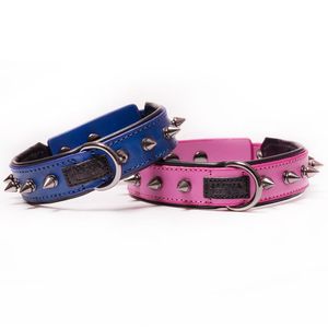 2026 NEW Custom Logo Punk Style Cowhide <b>Dog</b> Training <b>Collar</b> <b>Leather</b> Bite Proof Stainless Steel Rivet Spiked Pet <b>Collar</b> - Product Image 5