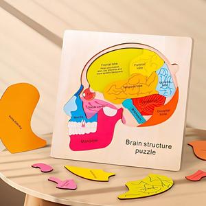 Rompecabezas de Madera Montessori de la Estructura del Cuerpo Humano, Juguete Educativo para Niños, Aprendizaje Cognitivo de los Órganos Internos y el <span class=keywords><strong>Esqueleto</strong></span> - Product Image 4
