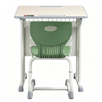 Ensemble de mobilier scolaire en bois pour enfants africains, comprenant des bureaux et des chaises individuels, chargement en conteneur grande capacité