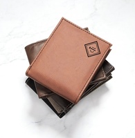 Portefeuille bifold en similicuir personnalisé : gravure laser, cadeau pour homme, marquage laser personnalisé, portefeuille bifold en similicuir pour homme