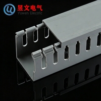 Goulotte de câblage électrique en PVC de haute qualité, canalisation de câblage, conduit de câblage en PVC gris