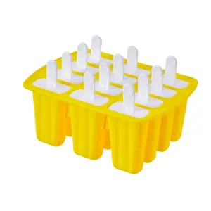 4 6 12 Cavities Silicone Ice Cream Mould Popsicle Barrel Diy Mold Dessert Ice Cream Mold With Popsicle Stick
