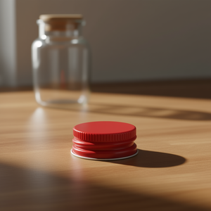 Couvercle de bocal à fermeture torsadée 14 mm, joint en plastique rouge pour bouteilles de stockage - Product Image 3